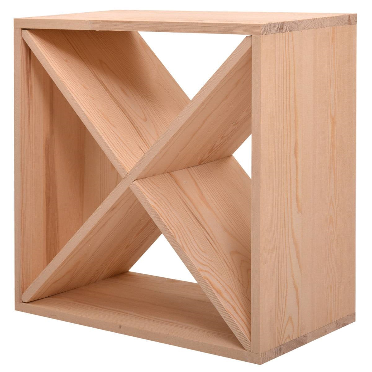 Botellero Modular Apilable de Madera Maciza para 24 Botellas