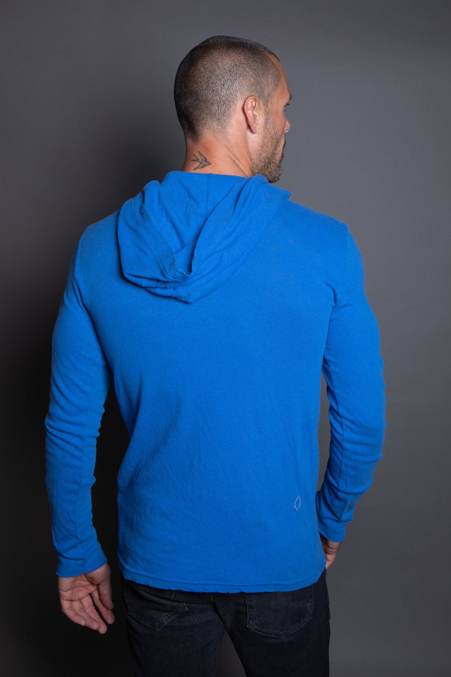 Sudadera con Capucha de Manga Larga de Lino para Hombre
