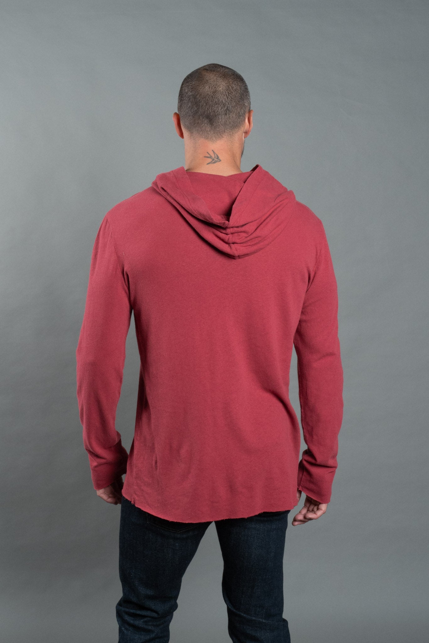 Sudadera con Capucha de Manga Larga de Lino para Hombre