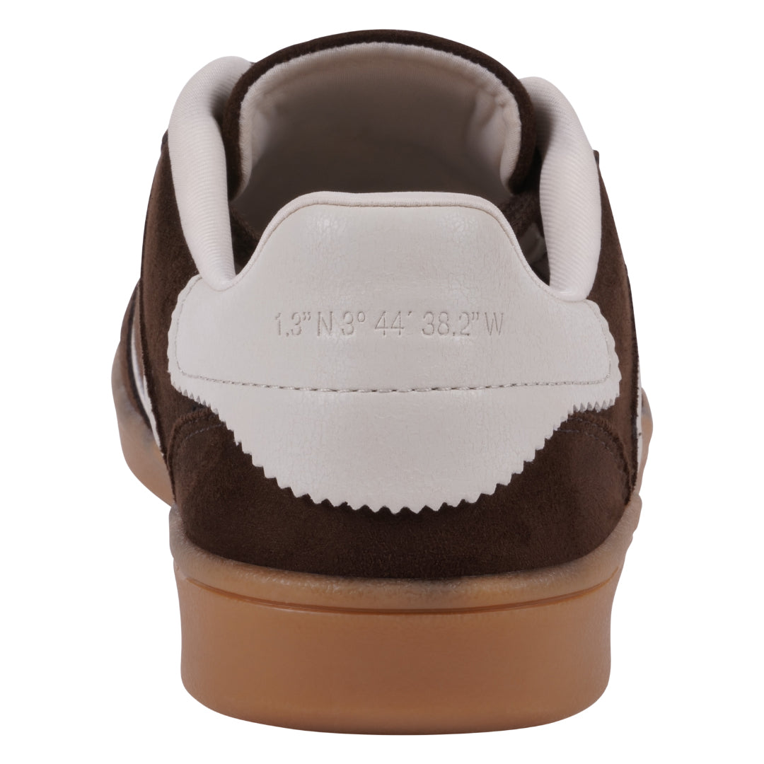 Zapatilla burdeos con cordones Milán para mujer