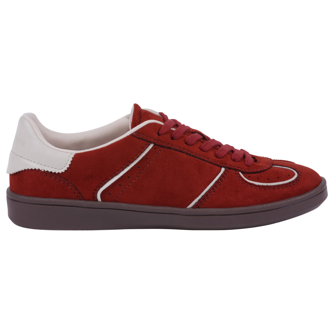 Zapatillas de Ante Marrón Chocolate con Cordones para Mujer Milan