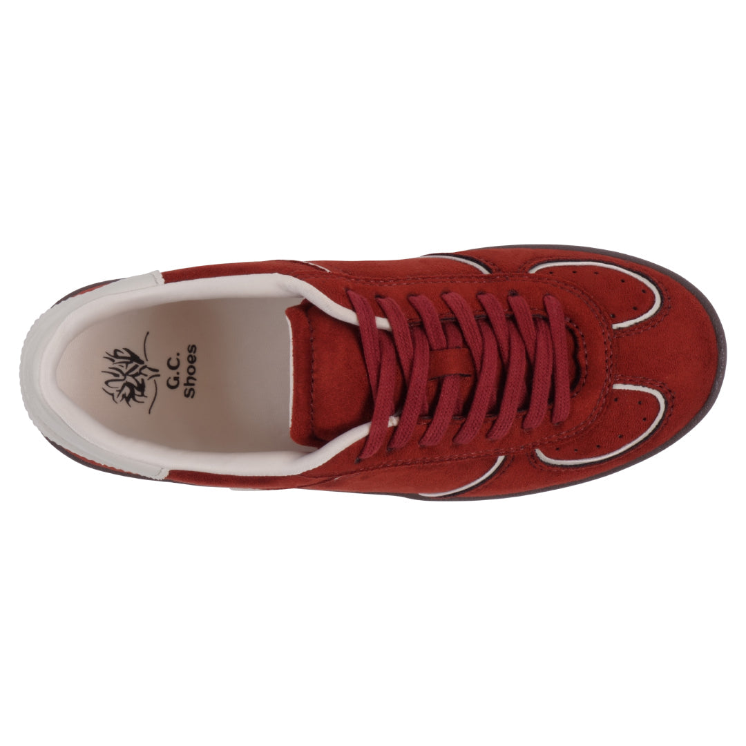 Zapatillas de Ante Marrón Chocolate con Cordones para Mujer Milan