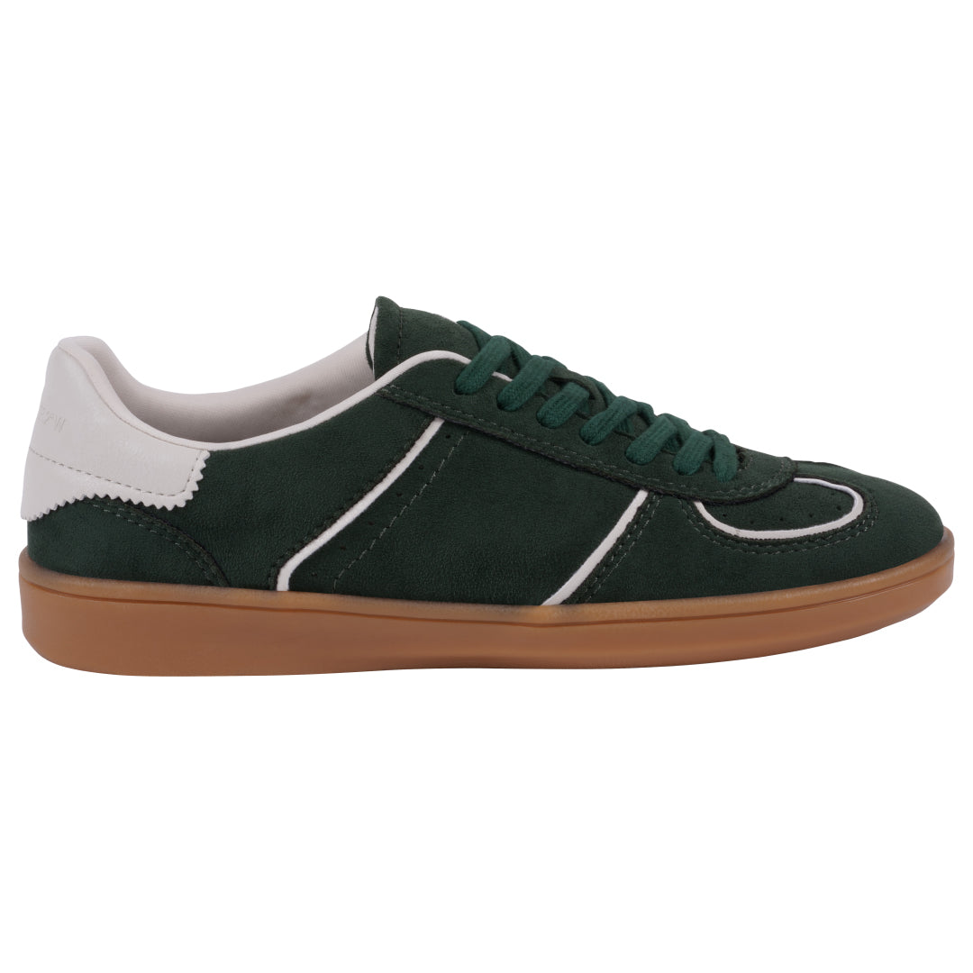Zapatillas de mujer con cordones verde Milán