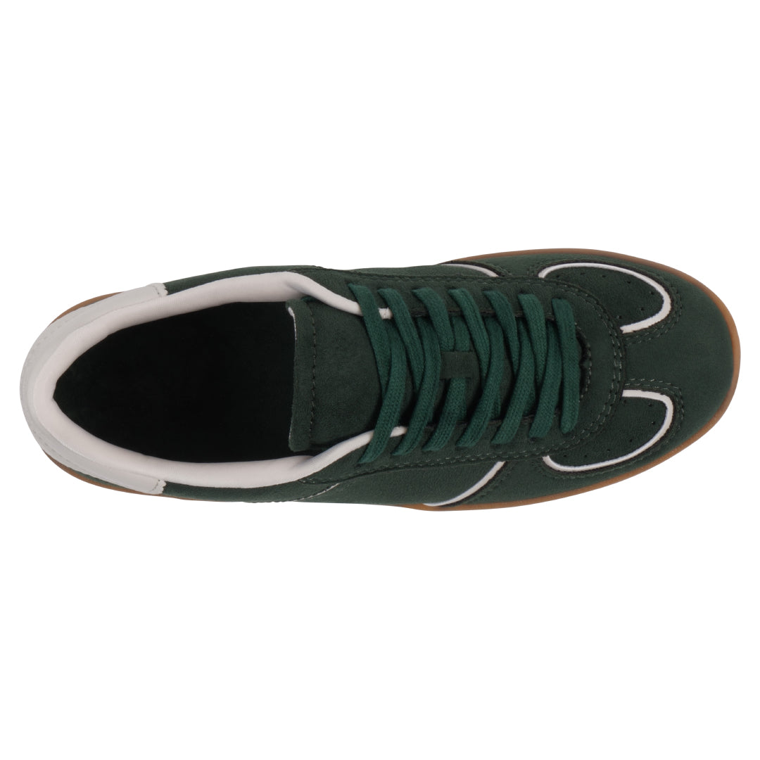 Zapatillas de mujer con cordones verde Milán