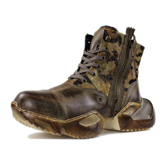 Botas moteras de cuero para hombre OS-5008-S-8-PHair-A