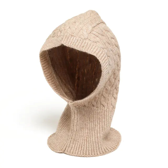 Women's Winter Knitted Cap and Warm Scarf Set