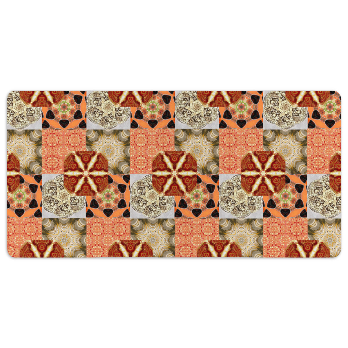 Heritage Revival Quilt Design Large Desk Mat - 20" x 40"