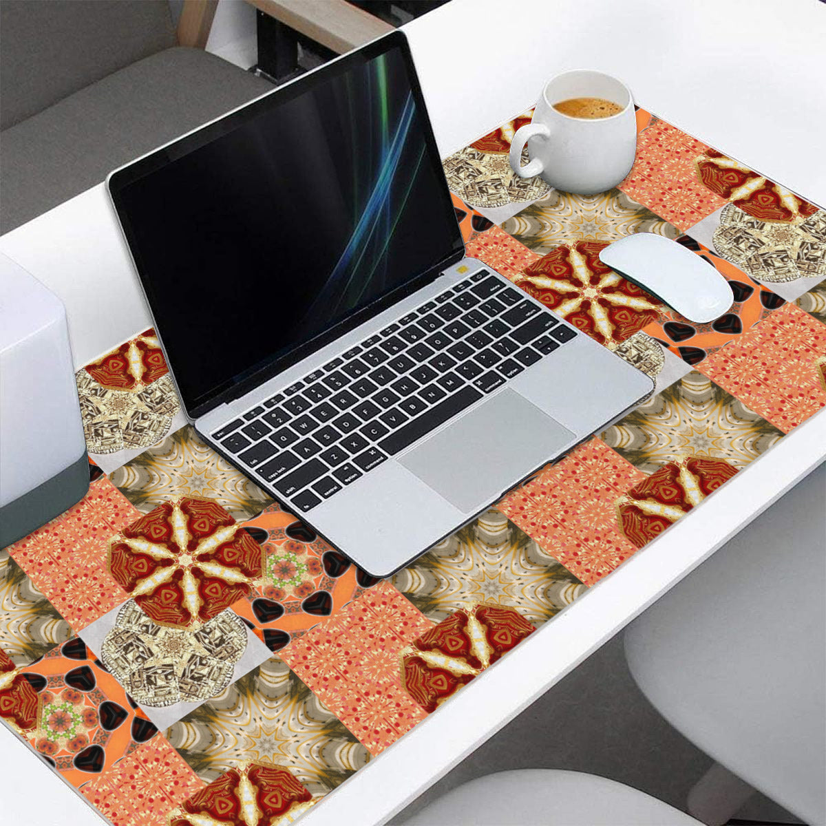 Heritage Revival Quilt Design Large Desk Mat - 20" x 40"