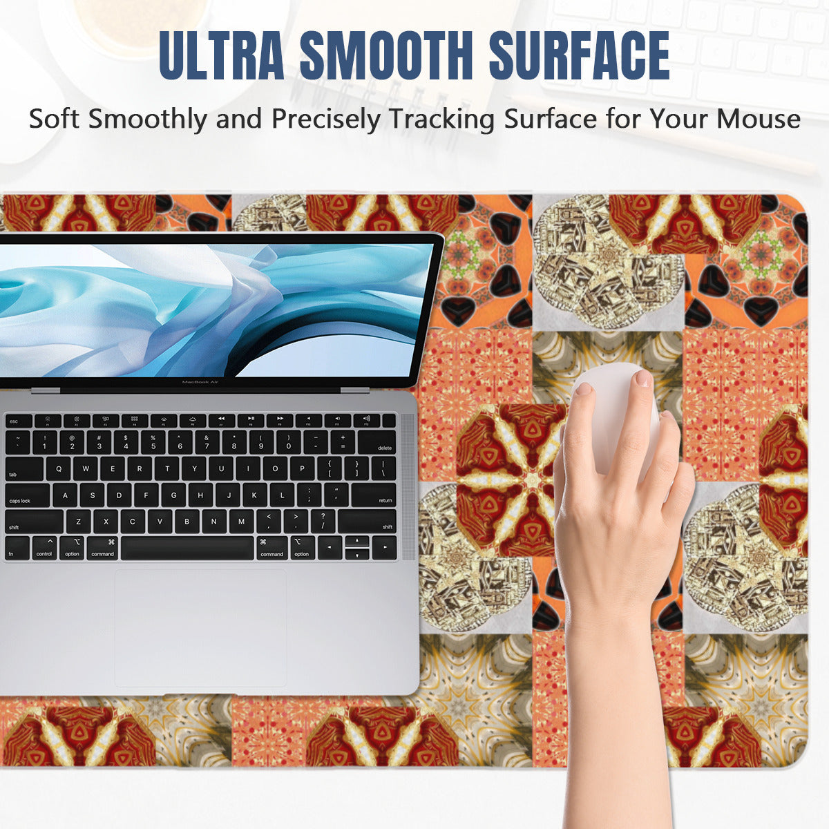 Heritage Revival Quilt Design Large Desk Mat - 20" x 40"