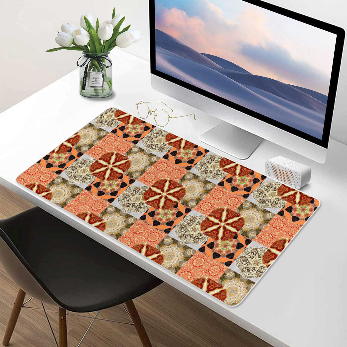 Heritage Revival Quilt Design Large Desk Mat - 20" x 40"