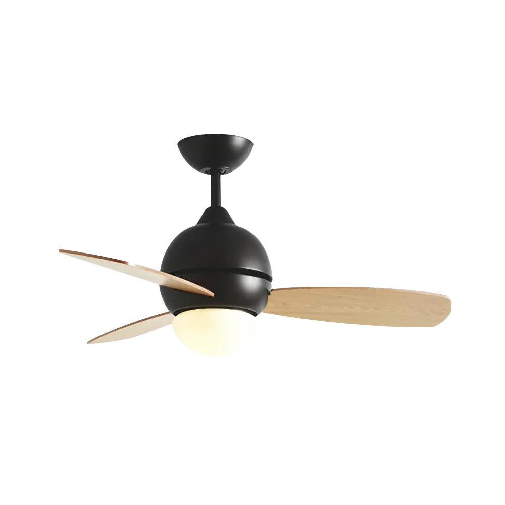 Lámpara de techo de madera con ventilador, diseño macaron