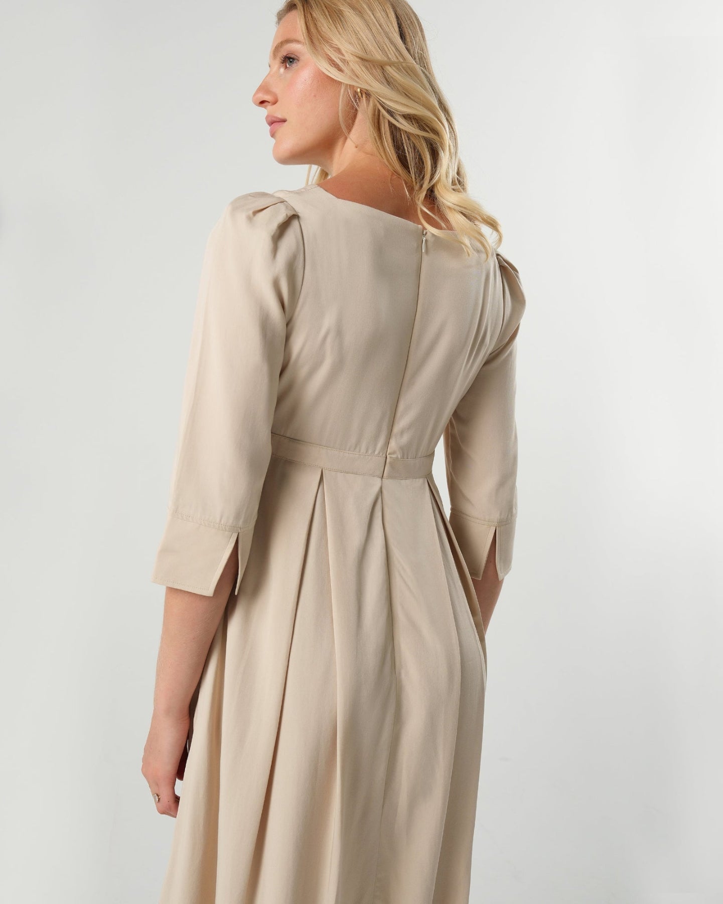 Vestido de maternidad y lactancia Sarah Empire en TENCEL (tallas normales y pequeñas)