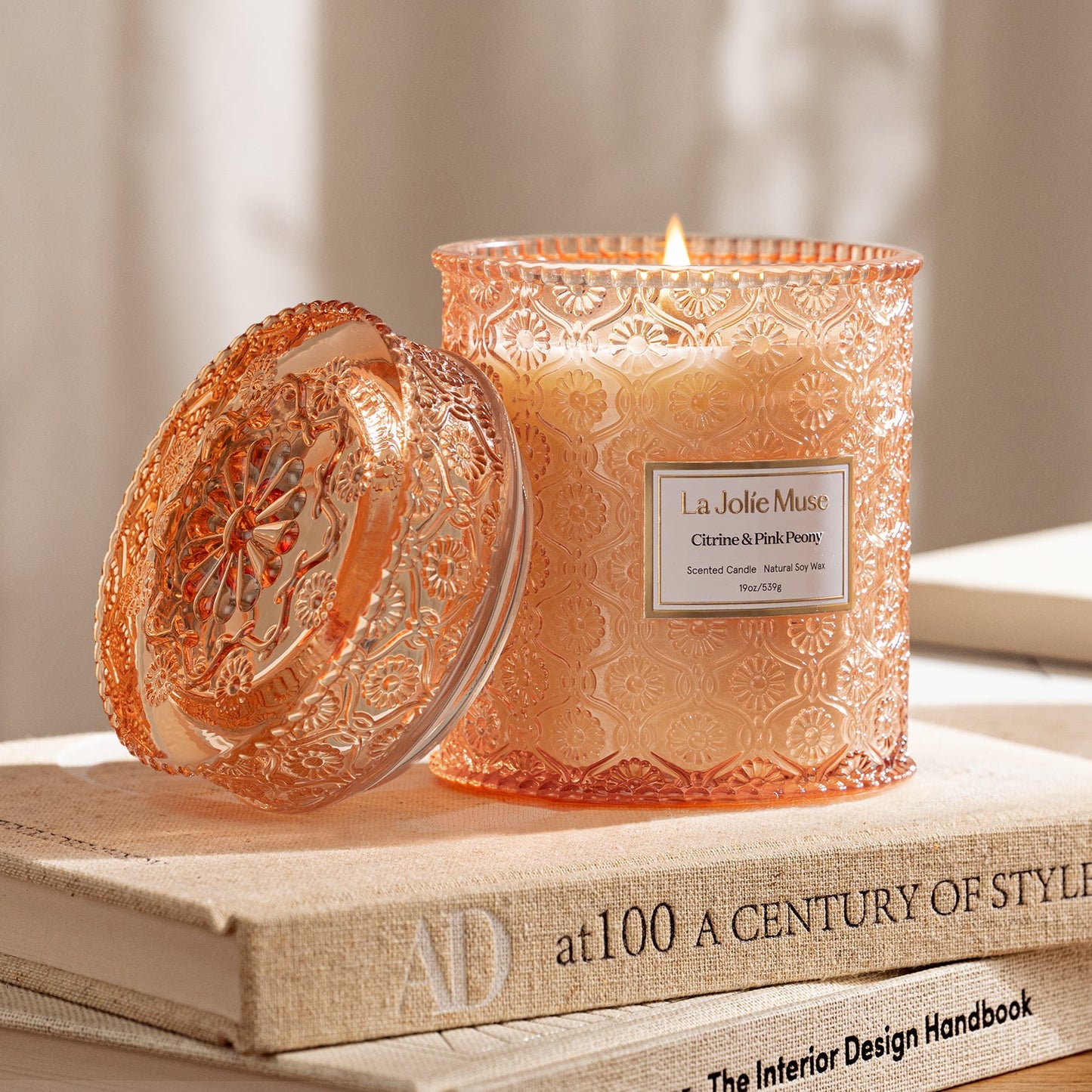 Maelyn - Citrine & Pink Peony 19oz Candle