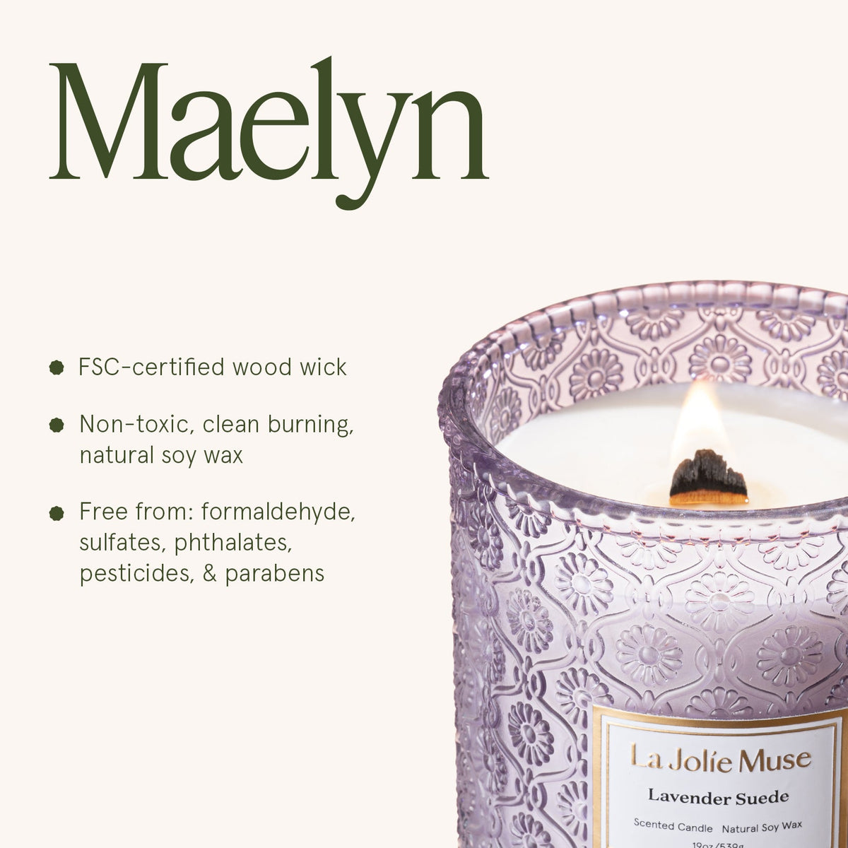 Maelyn - Lavender Suede 19oz Candle