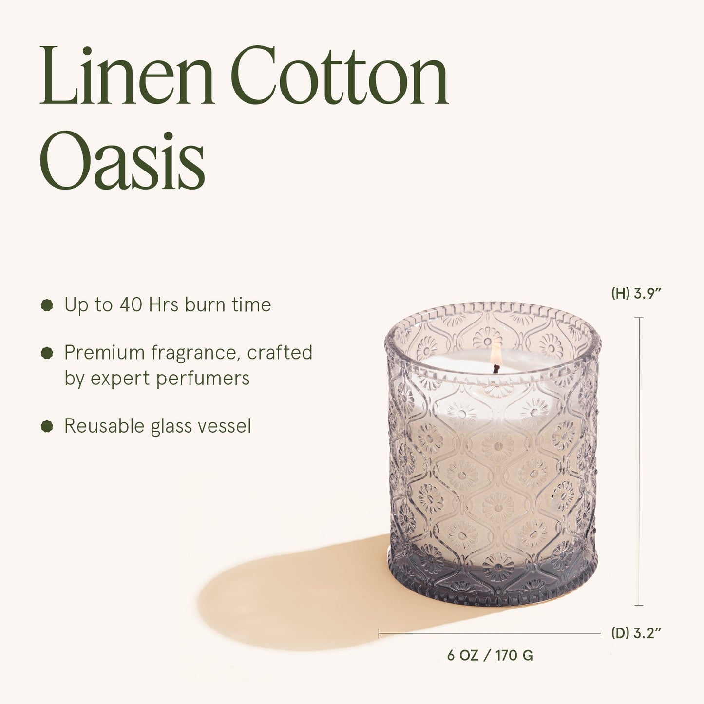 Maelyn - Linen Cotton Oasis 6oz Candle