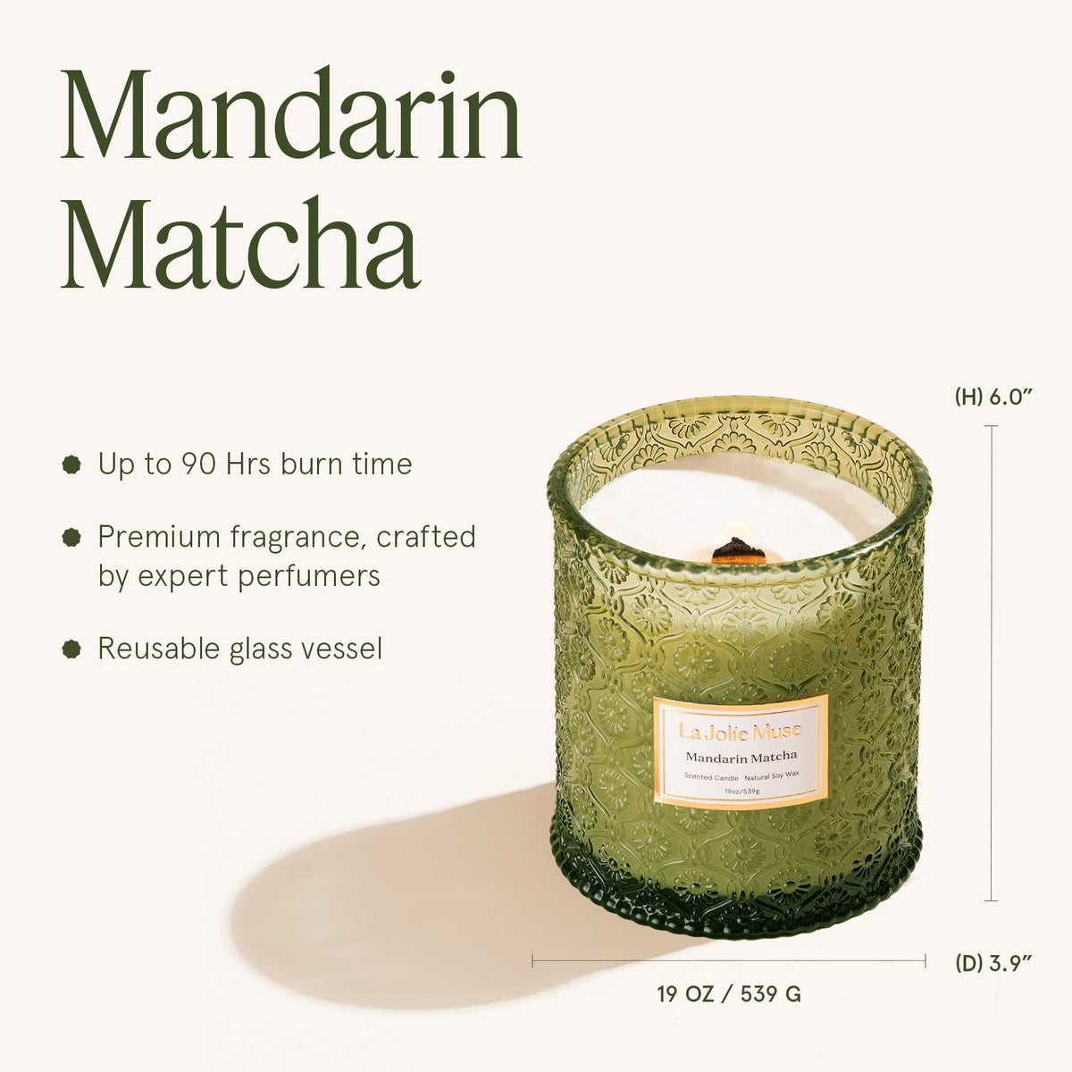 Maelyn - Mandarin Matcha 19oz Candle