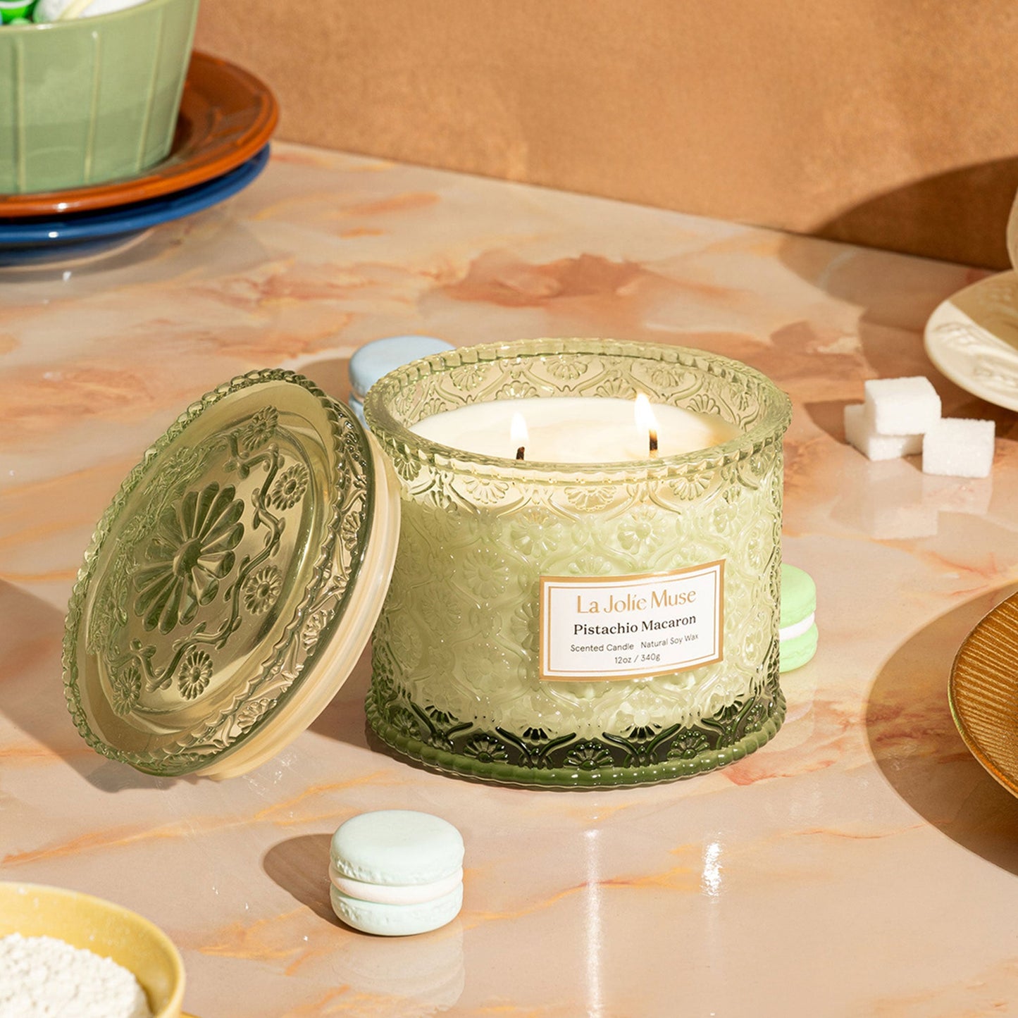 Maelyn - Pistachio Macaron 12oz Candle