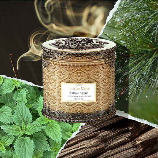 Maelyn - Vela de 12 oz de Azafrán y Oud