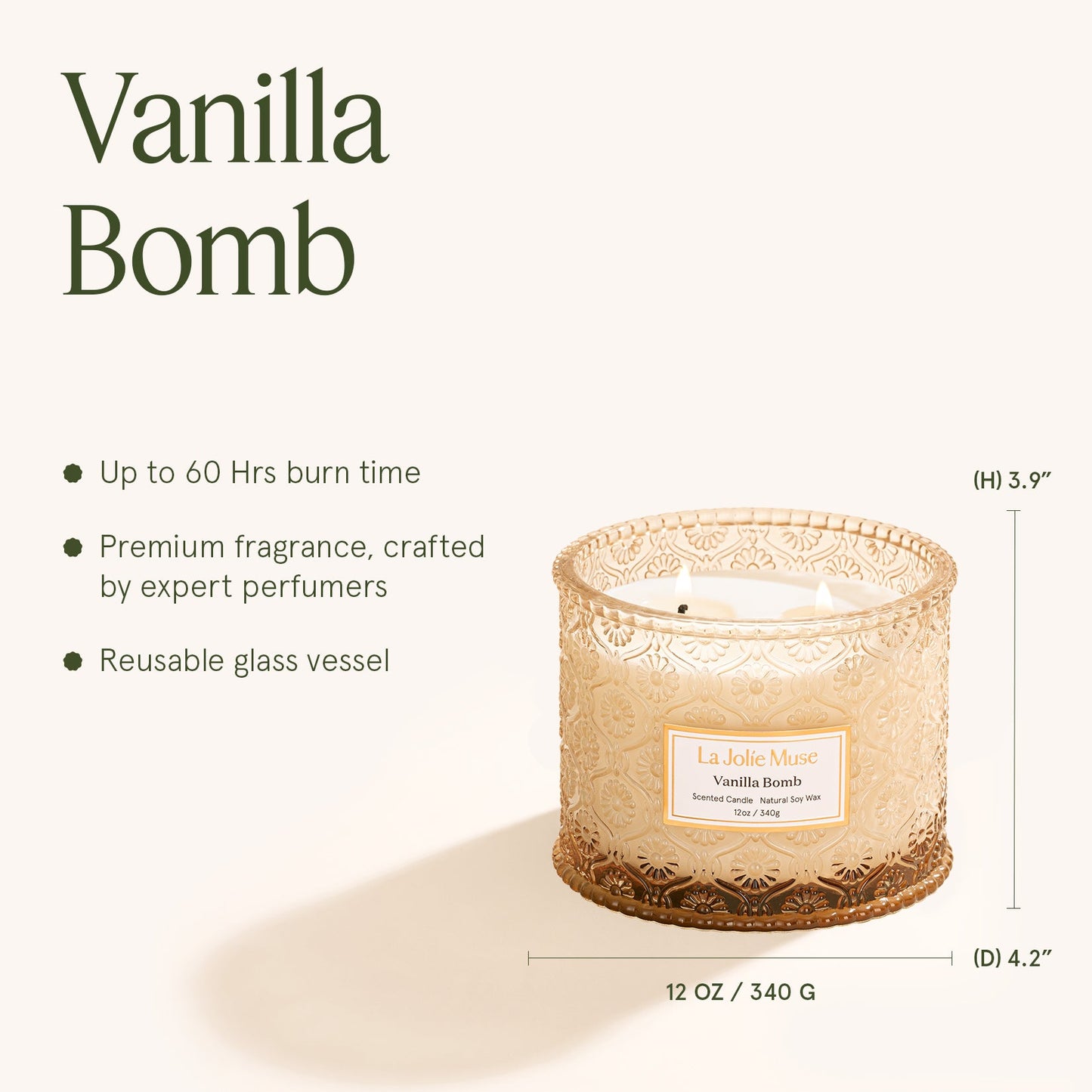 Maelyn - Vanilla Bomb 12oz Candle