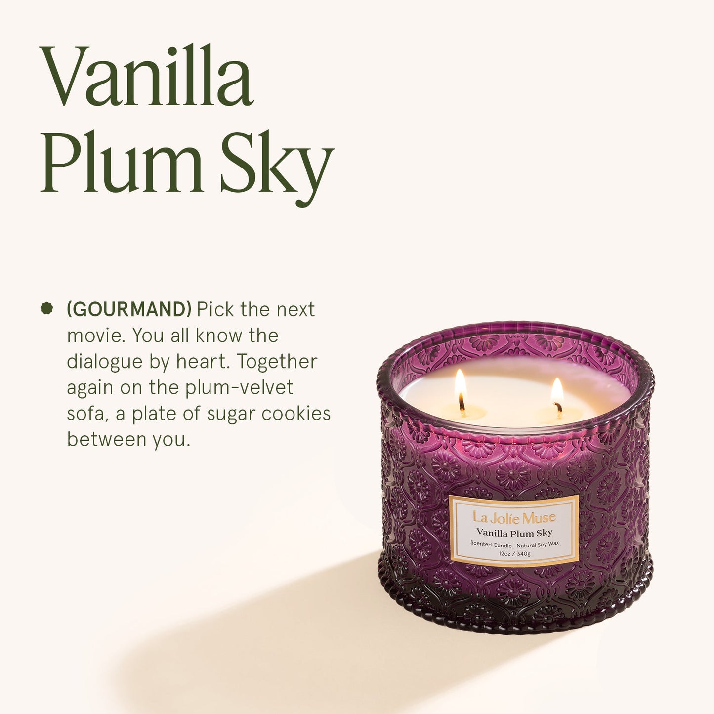 Maelyn - Vanilla Plum Sky 12oz Candle