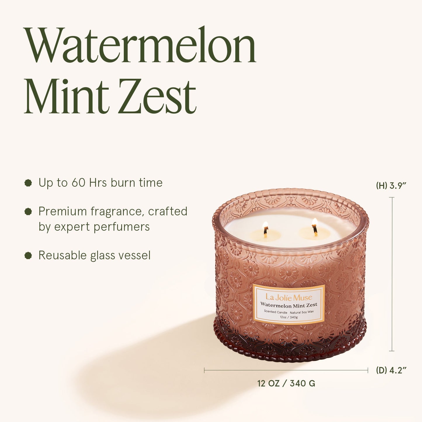 Maelyn - Watermelon Mint Zest 12oz Candle