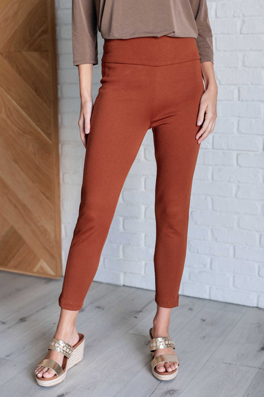 Pantalones Skinny Mágicos Tobilleros en Teja