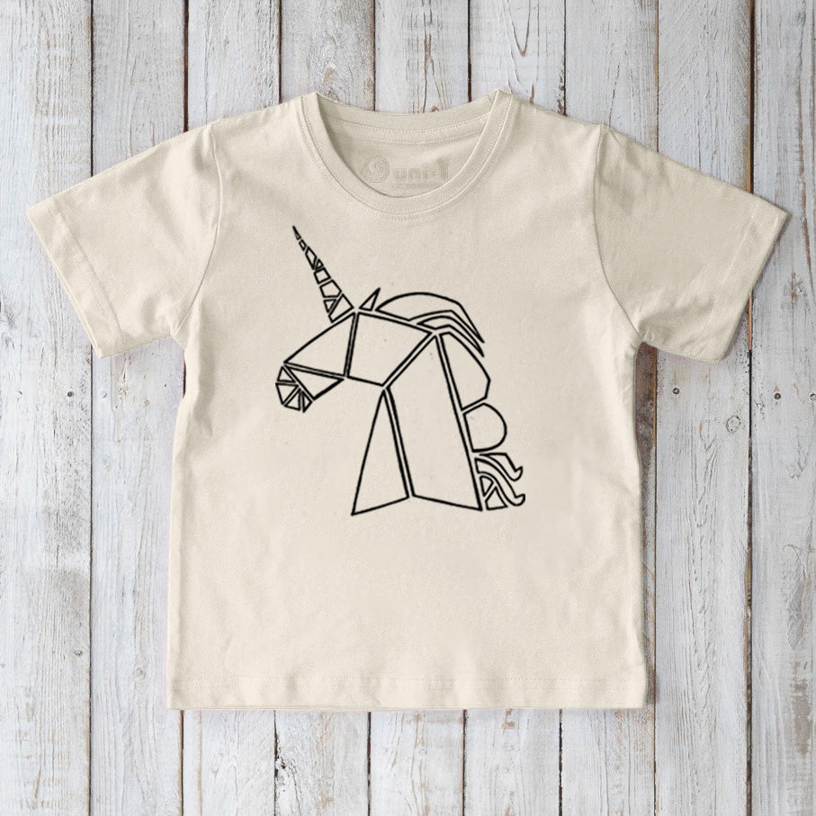 Geometric Unicorn T-Shirt for Kids
