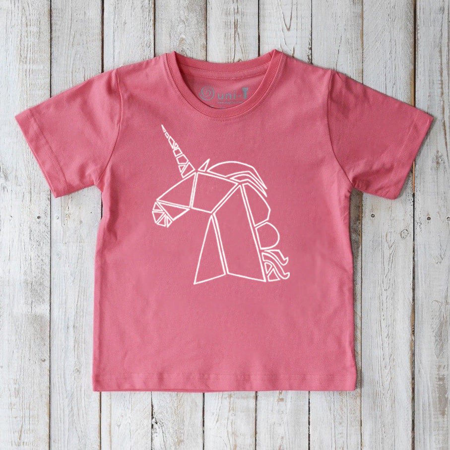 Geometric Unicorn T-Shirt for Kids