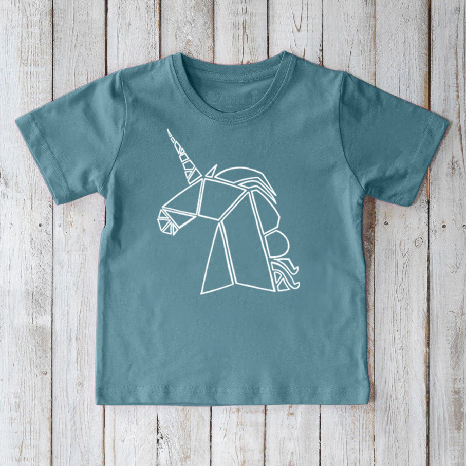 Geometric Unicorn T-Shirt for Kids