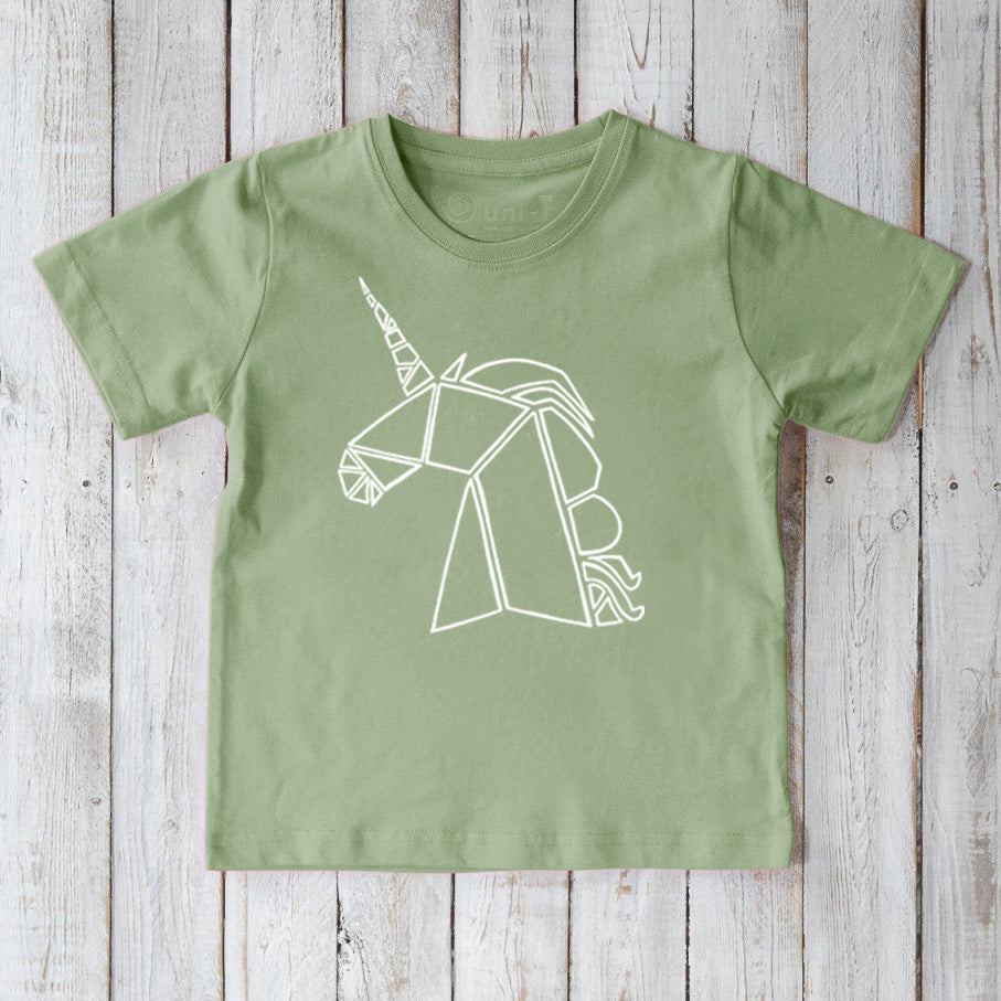 Geometric Unicorn T-Shirt for Kids