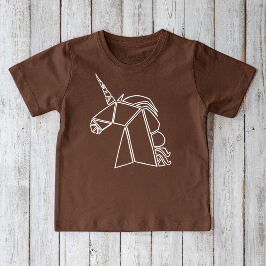 Geometric Unicorn T-Shirt for Kids