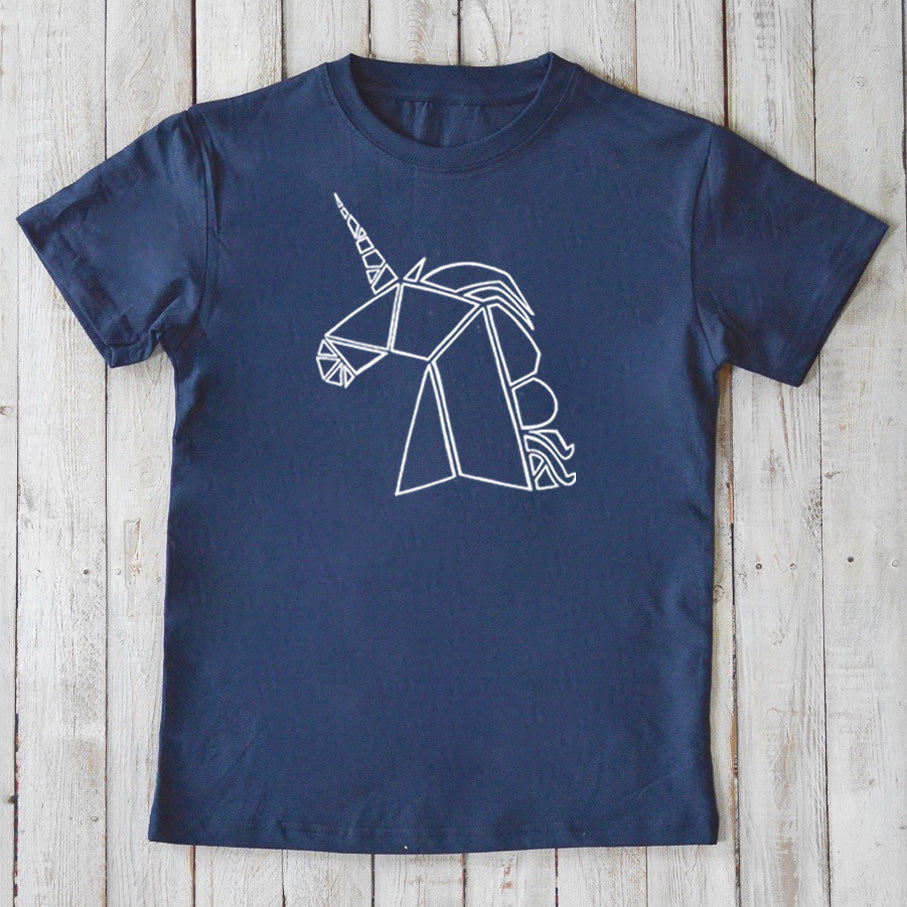 Geometric Unicorn T-Shirt for Kids