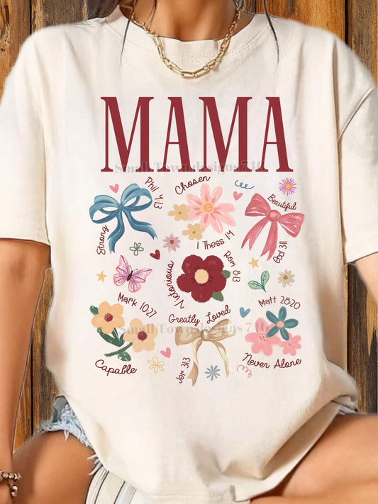 Camiseta con versículo bíblico de inspiración familiar