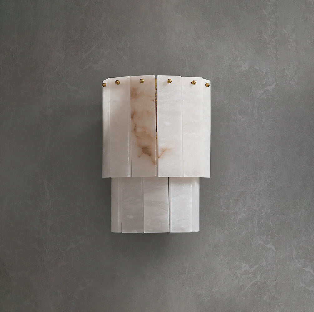 Lámpara de pared de 2 capas de alabastro