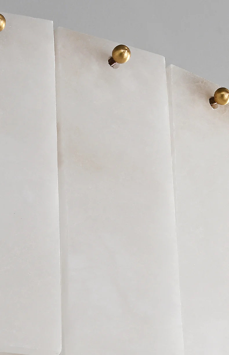 Lámpara de pared de 2 capas de alabastro