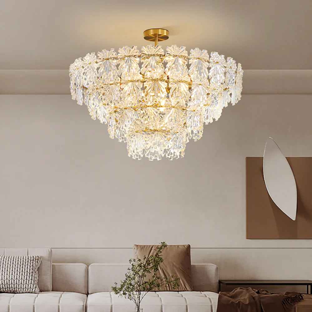 Candelabro de cristal elegante Marilyn Dorado