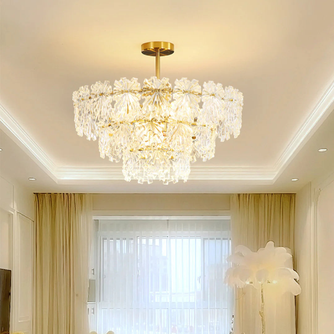 Candelabro de cristal elegante Marilyn Dorado