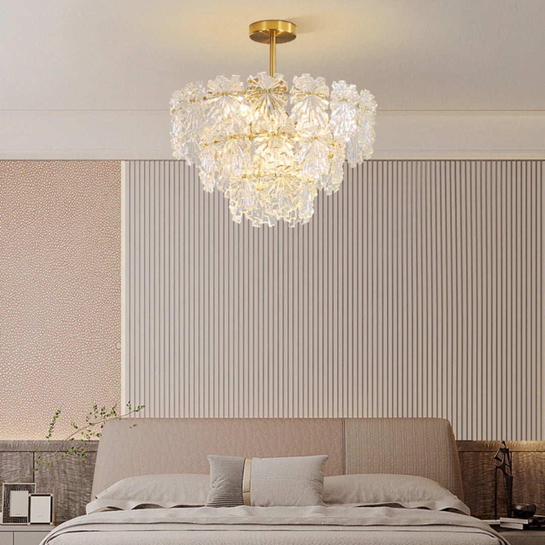 Candelabro de cristal elegante Marilyn Dorado