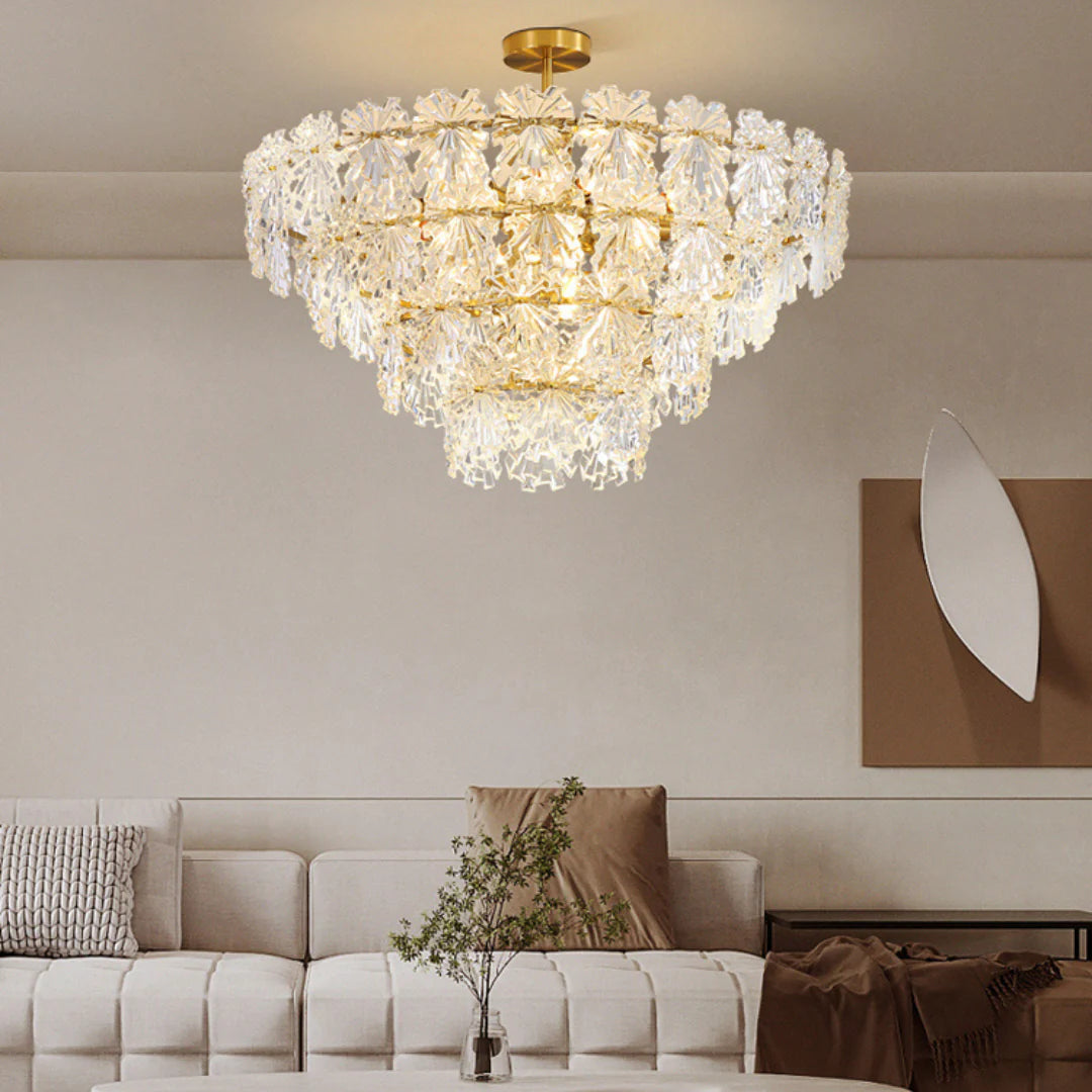 Candelabro de cristal elegante Marilyn Dorado