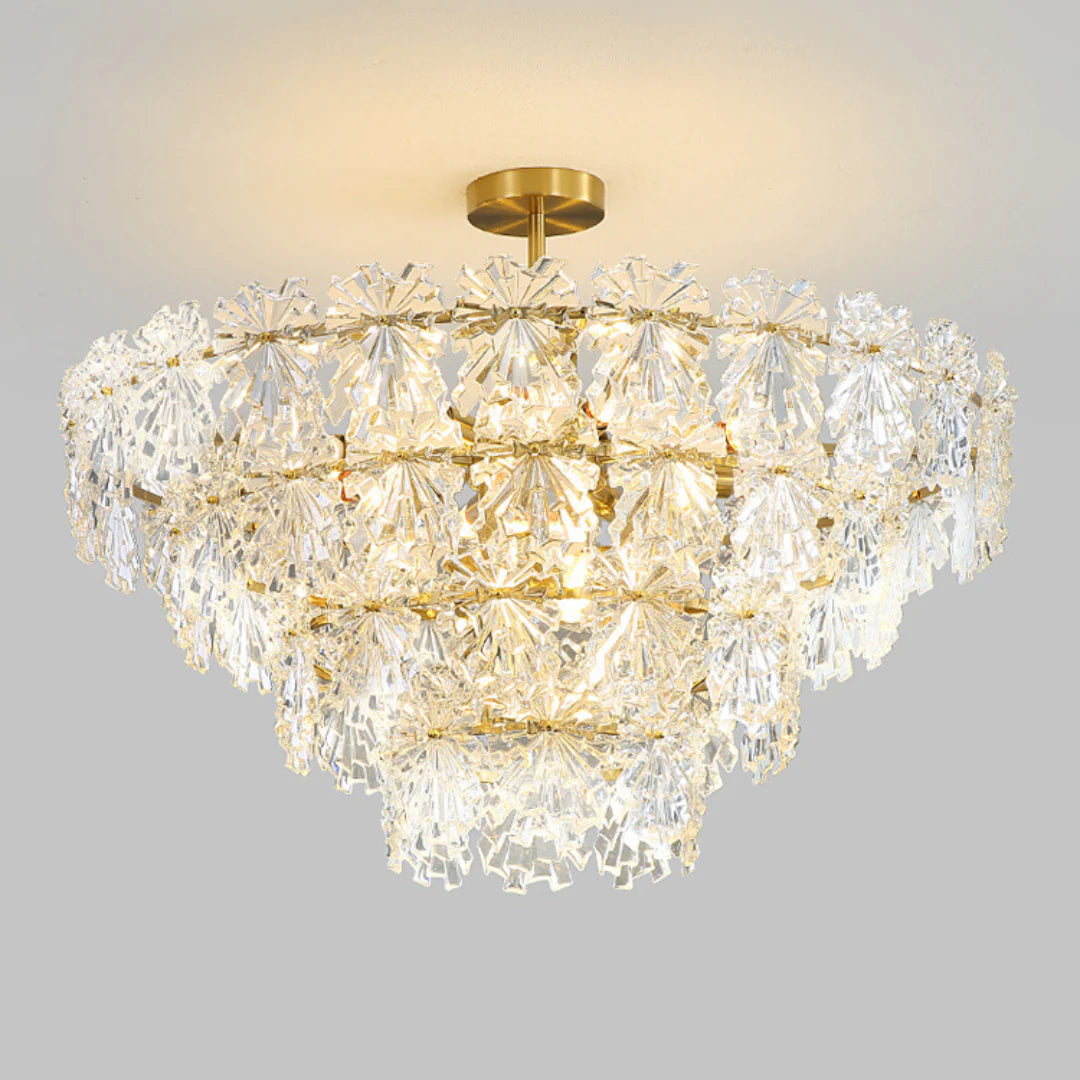 Candelabro de cristal elegante Marilyn Dorado
