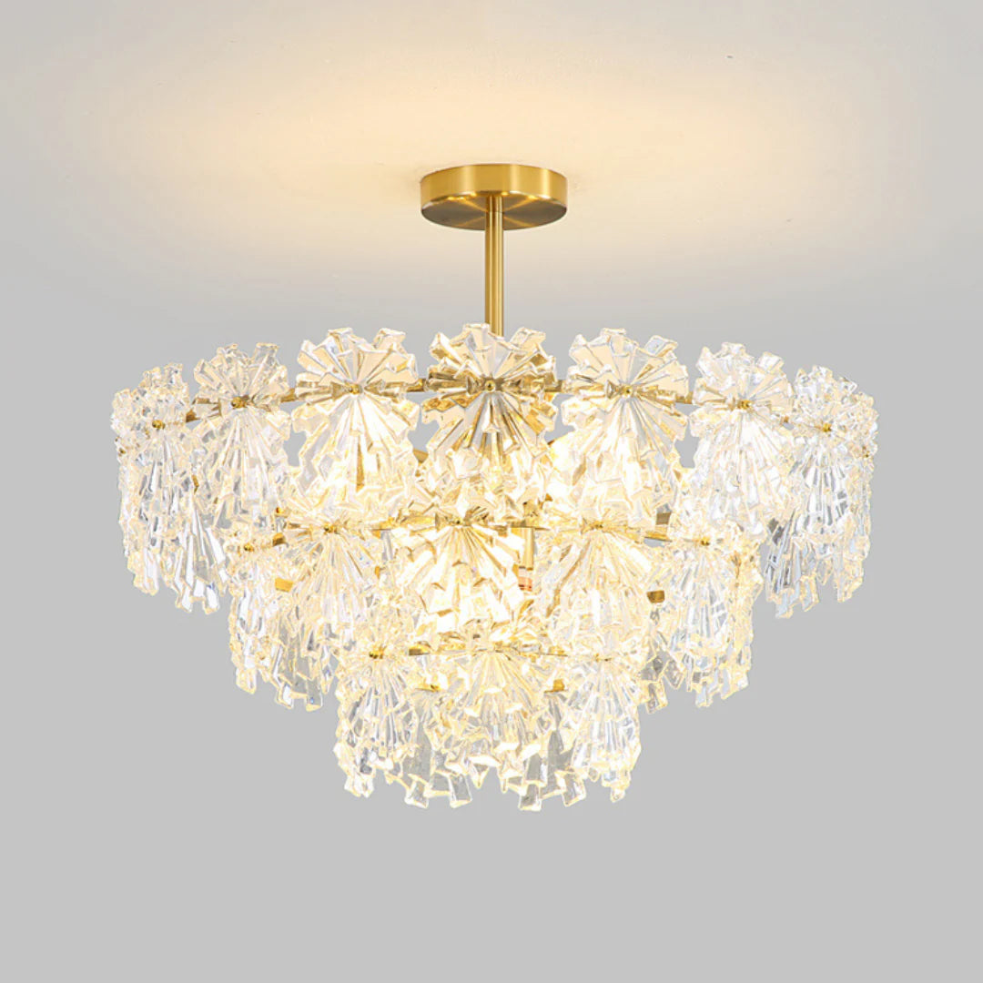 Candelabro de cristal elegante Marilyn Dorado