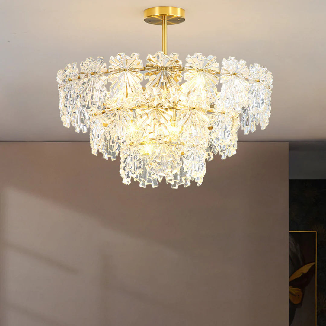 Candelabro de cristal elegante Marilyn Dorado