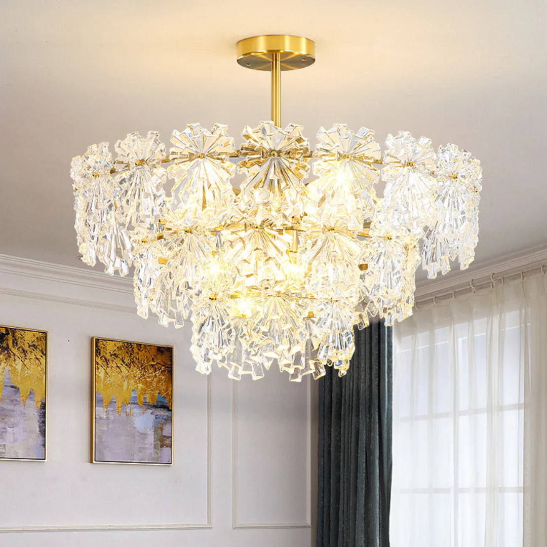 Candelabro de cristal elegante Marilyn Dorado