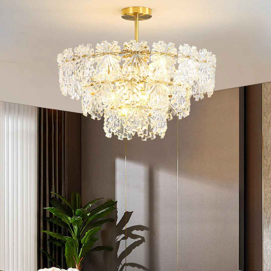 Candelabro de cristal elegante Marilyn Dorado