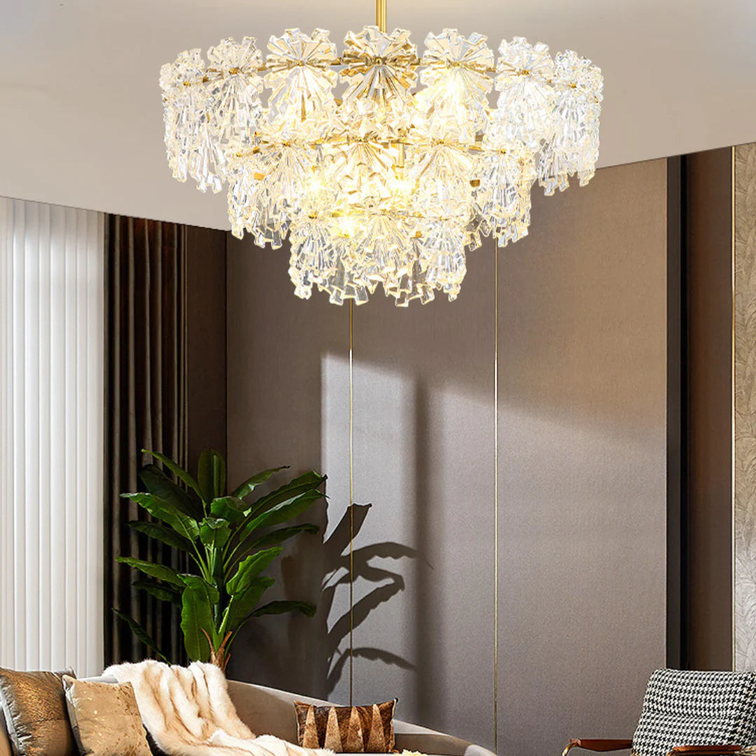 Candelabro de cristal elegante Marilyn Dorado