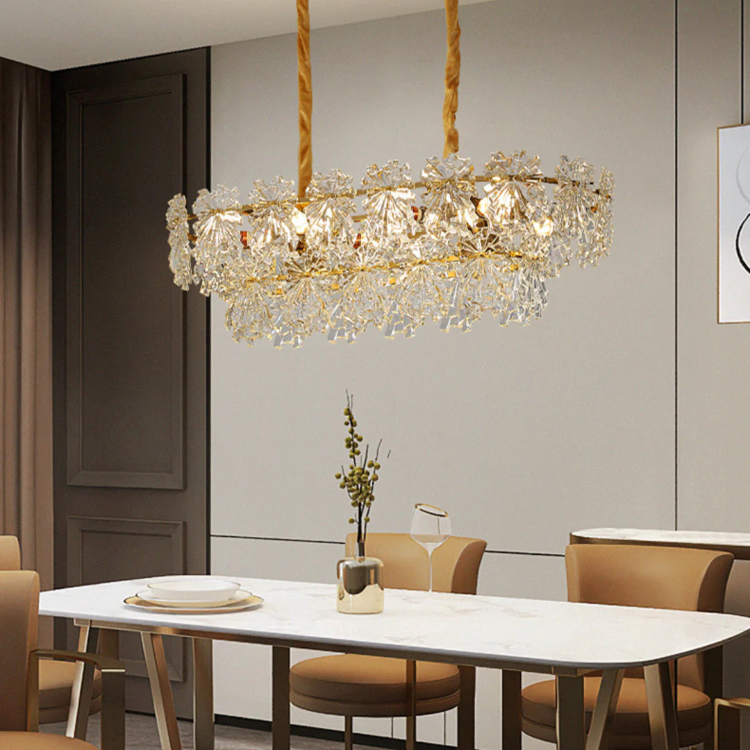 Candelabro de cristal elegante Marilyn Dorado