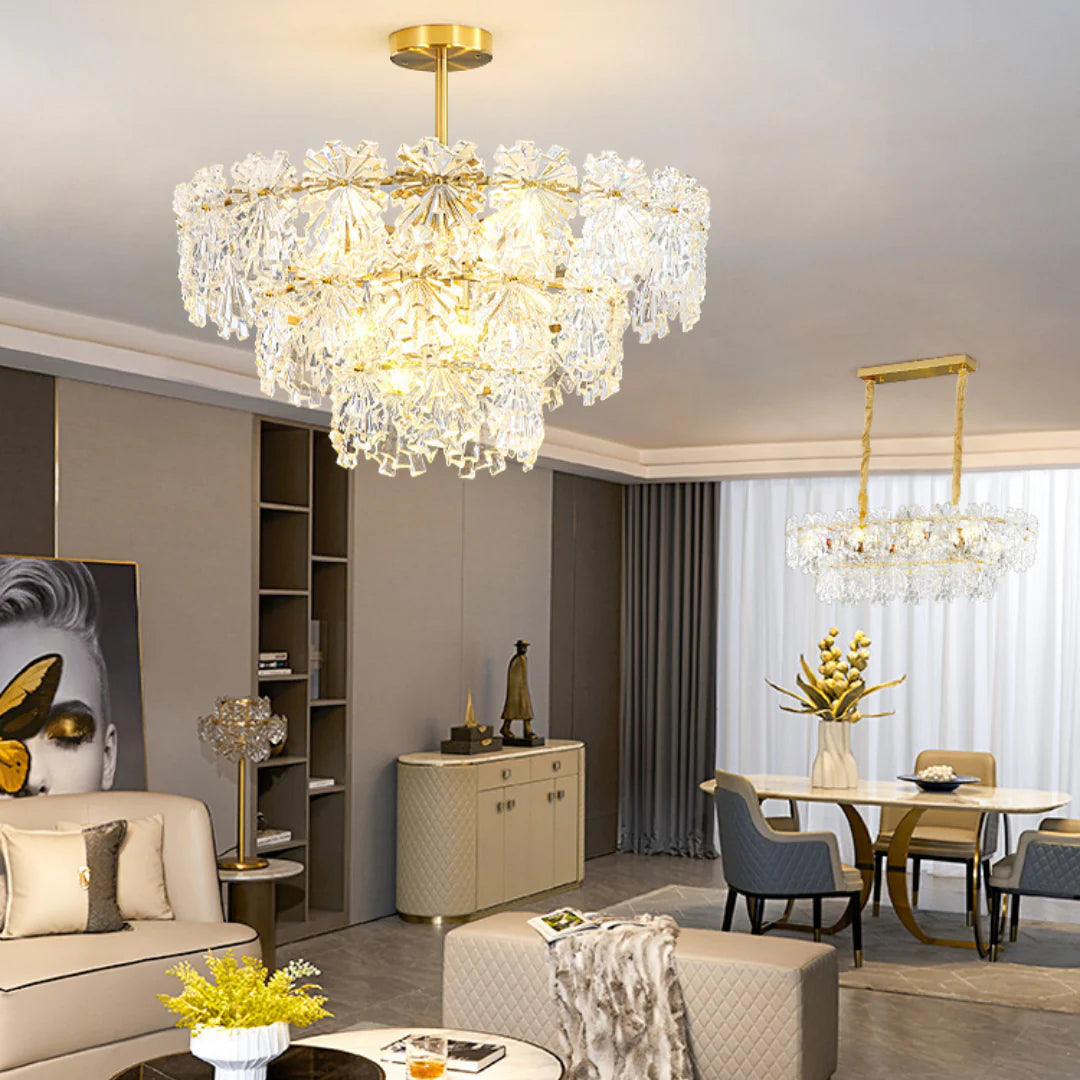 Candelabro de cristal elegante Marilyn Dorado