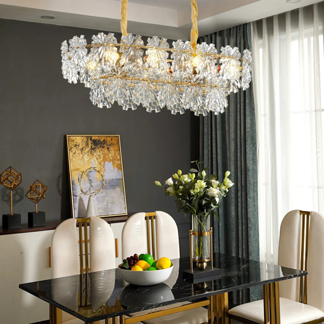 Candelabro de cristal elegante Marilyn Dorado