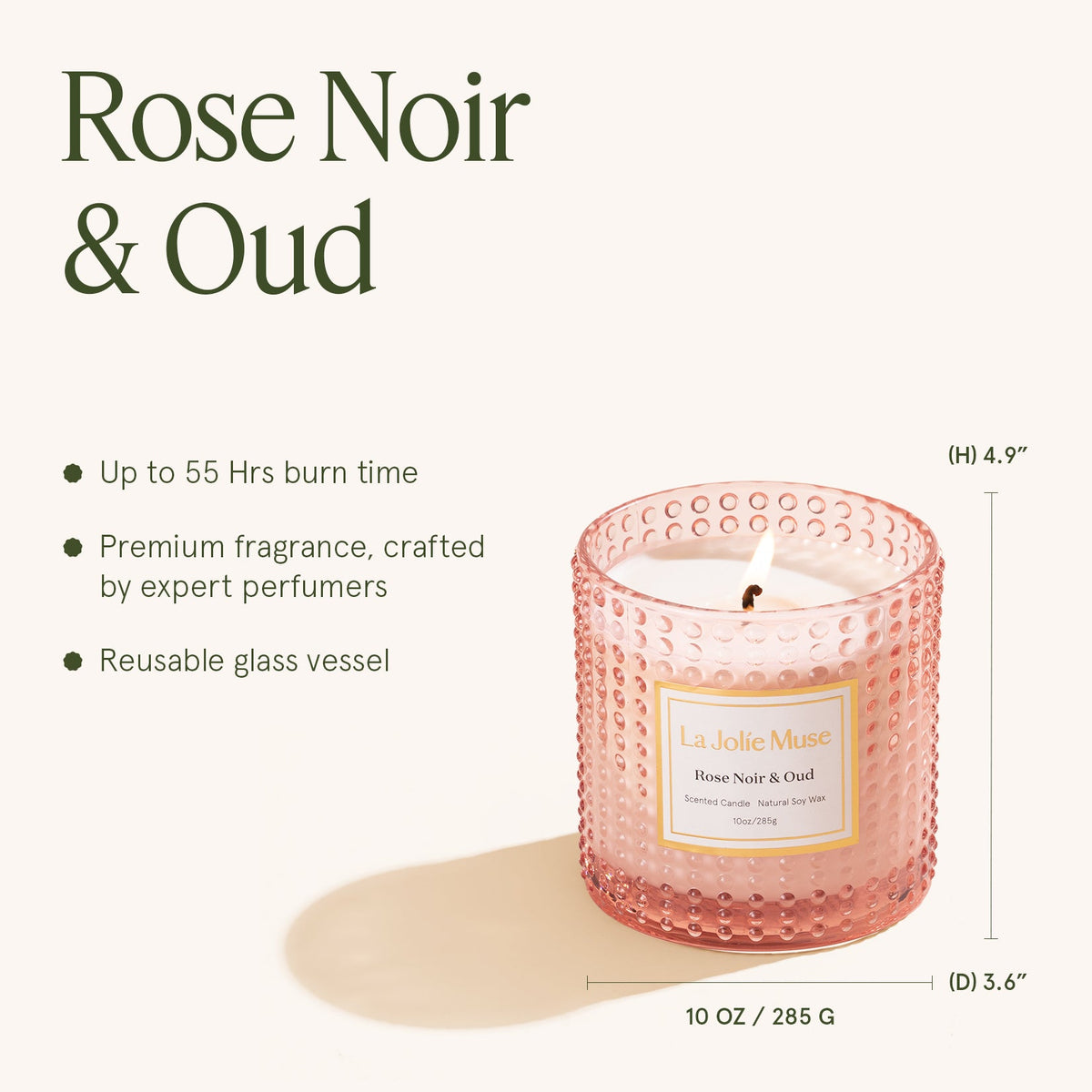 Marvella - Rose Noir & Oud 10oz Candle