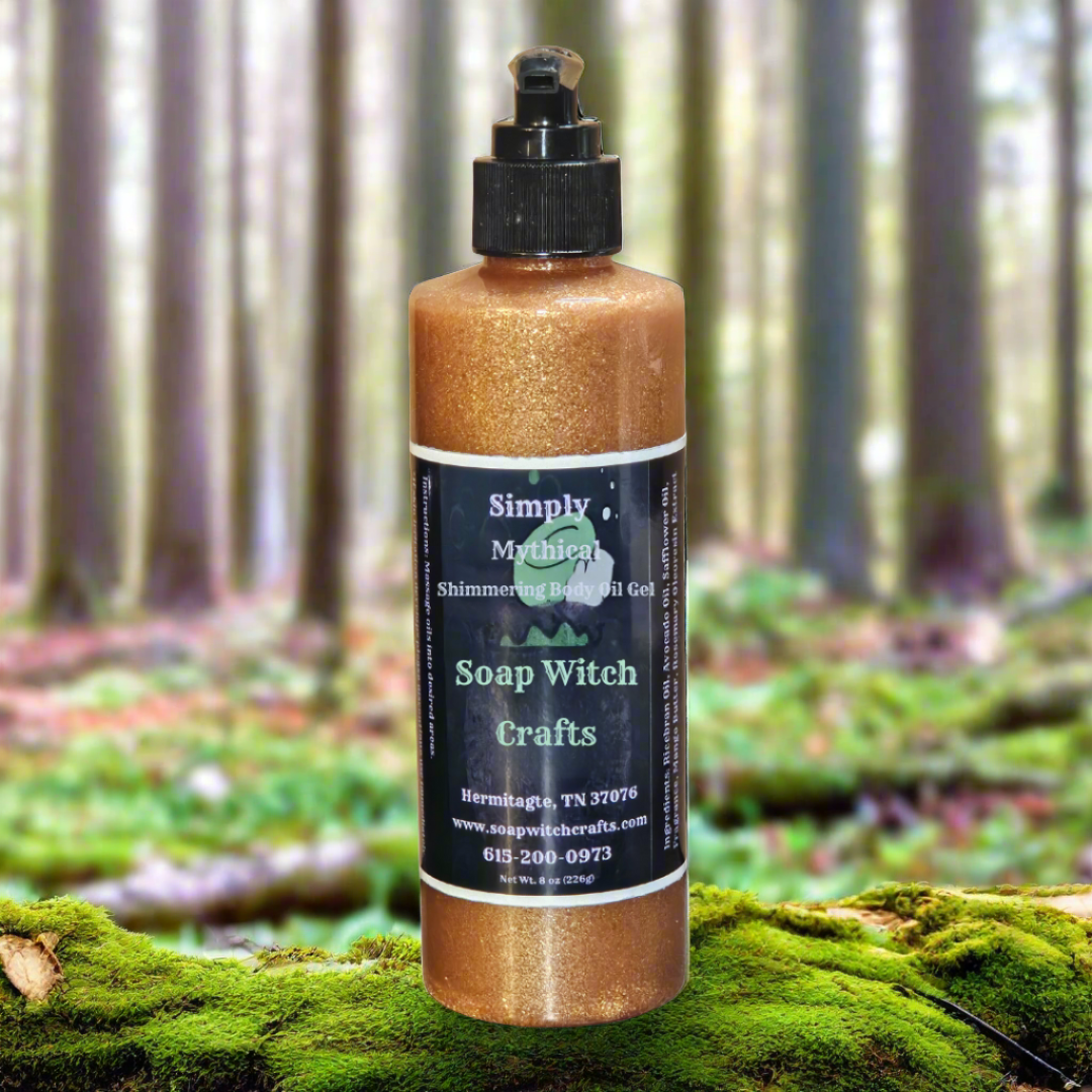 Gel de aceite corporal brillante Simply Mythical - Lavanda vainilla lujosa